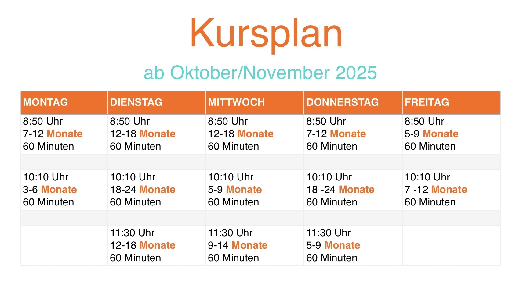 Kruemelkiste MG Kursplan ab Oktober/November 2025