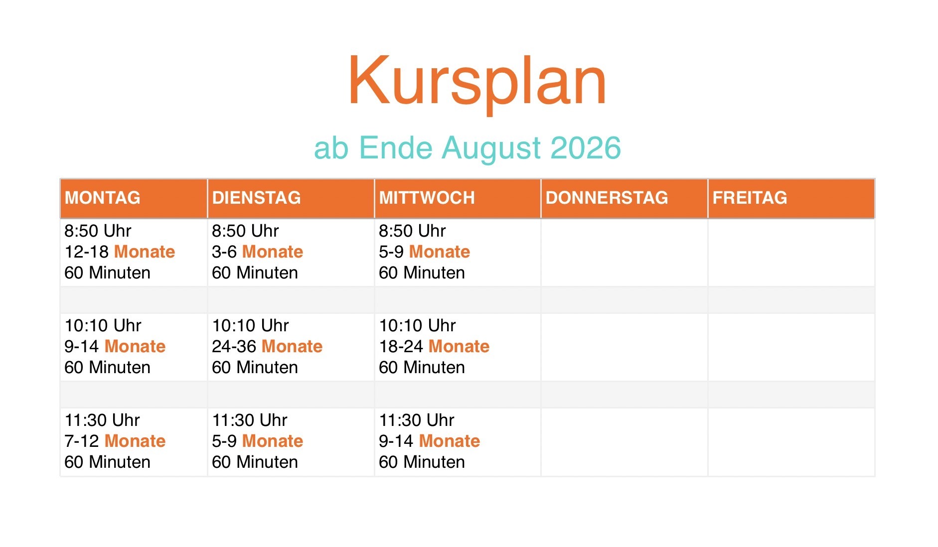 Kursplan Krümelkiste MG ab August